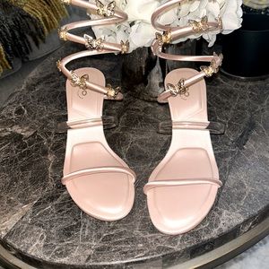 Aldo 8.5 pink sandals with butterflies
